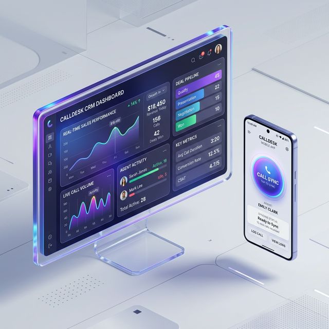 Premium Calldesk CRM Dashboard